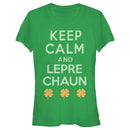 Junior's Lost Gods St. Patrick's Day Keep Calm and Leprechaun Retro T-Shirt