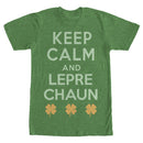 Men's Lost Gods St. Patrick's Day Keep Calm and Leprechaun Retro T-Shirt