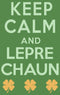 Men's Lost Gods St. Patrick's Day Keep Calm and Leprechaun Retro T-Shirt