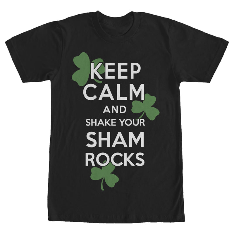 Men's Lost Gods St. Patrick's Day Keep Calm and Shake your Shamrocks T-Shirt