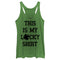 Women's Lost Gods St. Patrick's Day This is my Lucky Shirt Racerback Tank Top