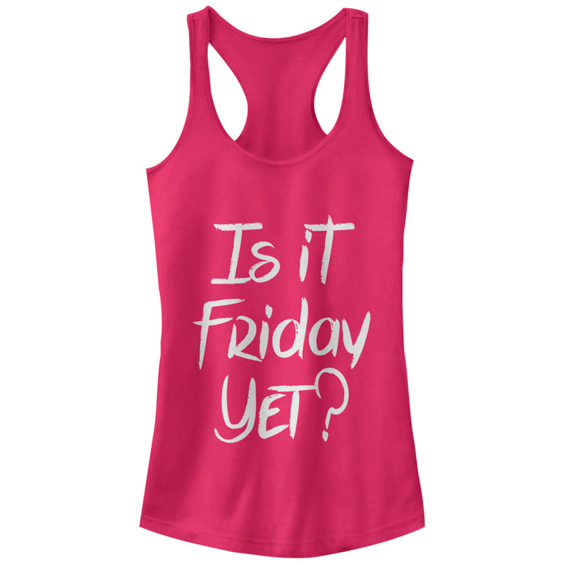 Junior's CHIN UP Is It Friday Yet Racerback Tank Top