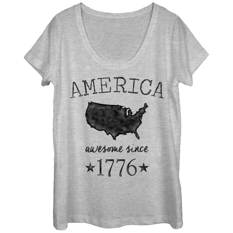Women's Lost Gods Fourth of July  Awesome Since 1776 Scoop Neck