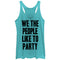 Women's Lost Gods Fourth of July  We the People Party Racerback Tank Top