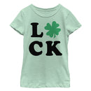 Girl's Lost Gods St. Patrick's Day Four-Leaf Clover Luck T-Shirt