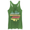 Women's Lost Gods St. Patrick's Day Retro Rainbow Shamrock Racerback Tank Top