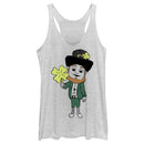 Women's Lost Gods St. Patrick's Day Leprechaun Greetings Racerback Tank Top