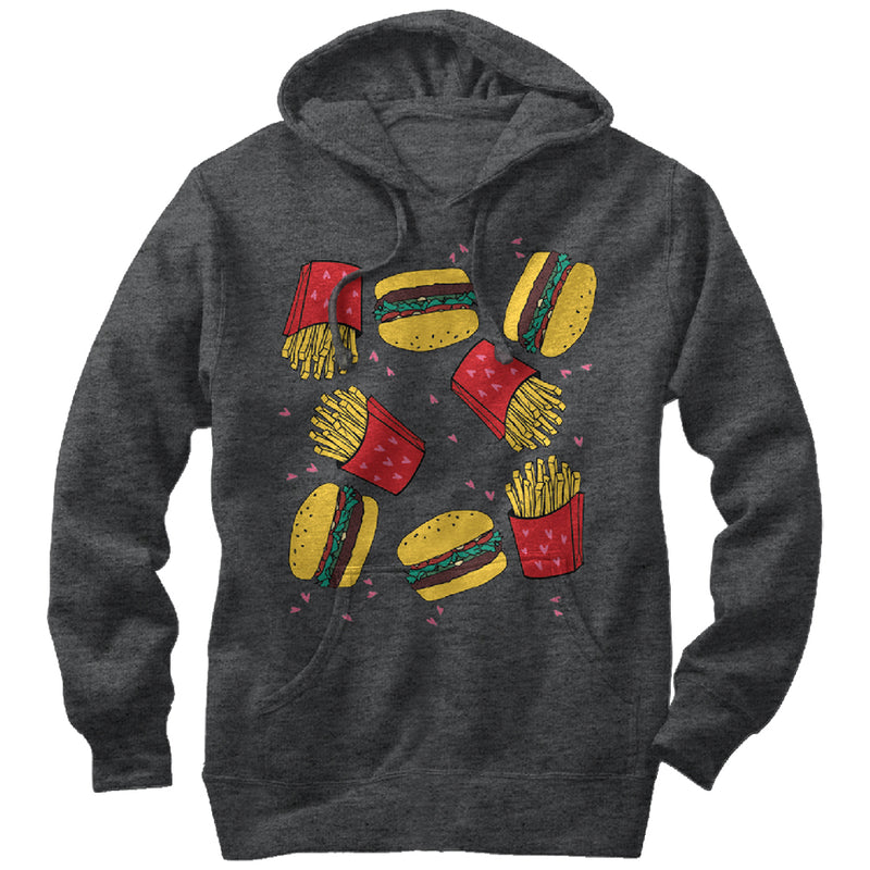 Men's Lost Gods Raining Burgers and Fries Pull Over Hoodie