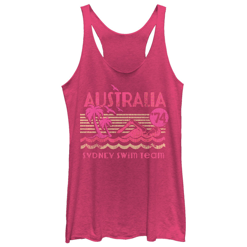 Women's Lost Gods Australia Swim Team Racerback Tank Top