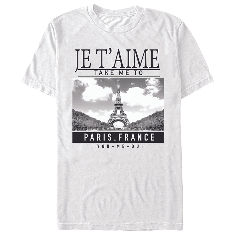 Men's Lost Gods Je T'aime Take Me to Paris France T-Shirt