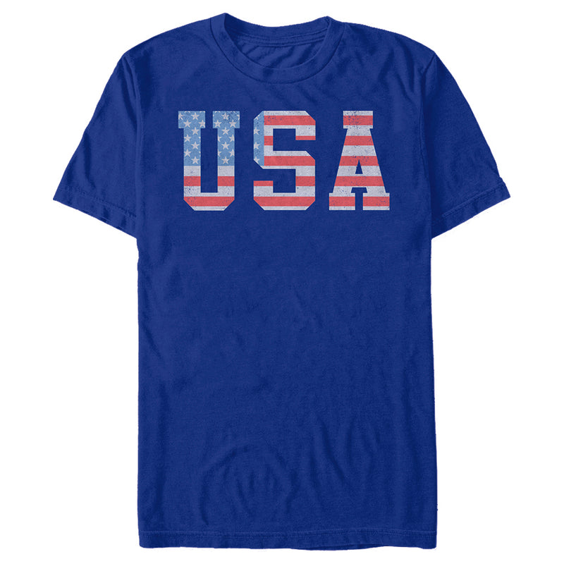 Men's Lost Gods American Flag Letters USA T-Shirt