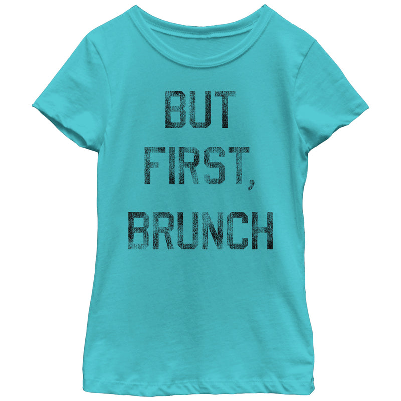 Girl's CHIN UP But First Brunch T-Shirt