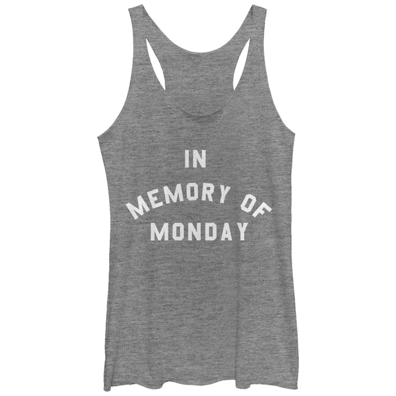 Women's CHIN UP Memory of Monday Racerback Tank Top