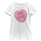 Girl's Lost Gods Valentine's Day Too Cute Candy Heart T-Shirt