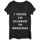 Women's Lost Gods I Think I'm Allergic to Mornings Scoop Neck