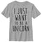 Boy's Lost Gods I Just Want to be a Unicorn T-Shirt