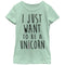 Girl's Lost Gods I Just Want to be a Unicorn T-Shirt