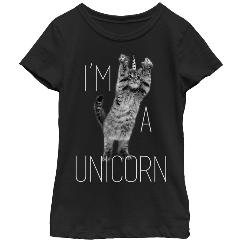 Girl's Lost Gods I'm a Unicorn Cat T-Shirt
