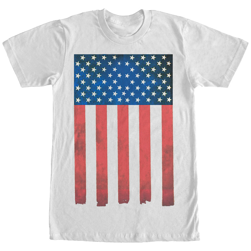 Men's Lost Gods American Flag Paint Print T-Shirt