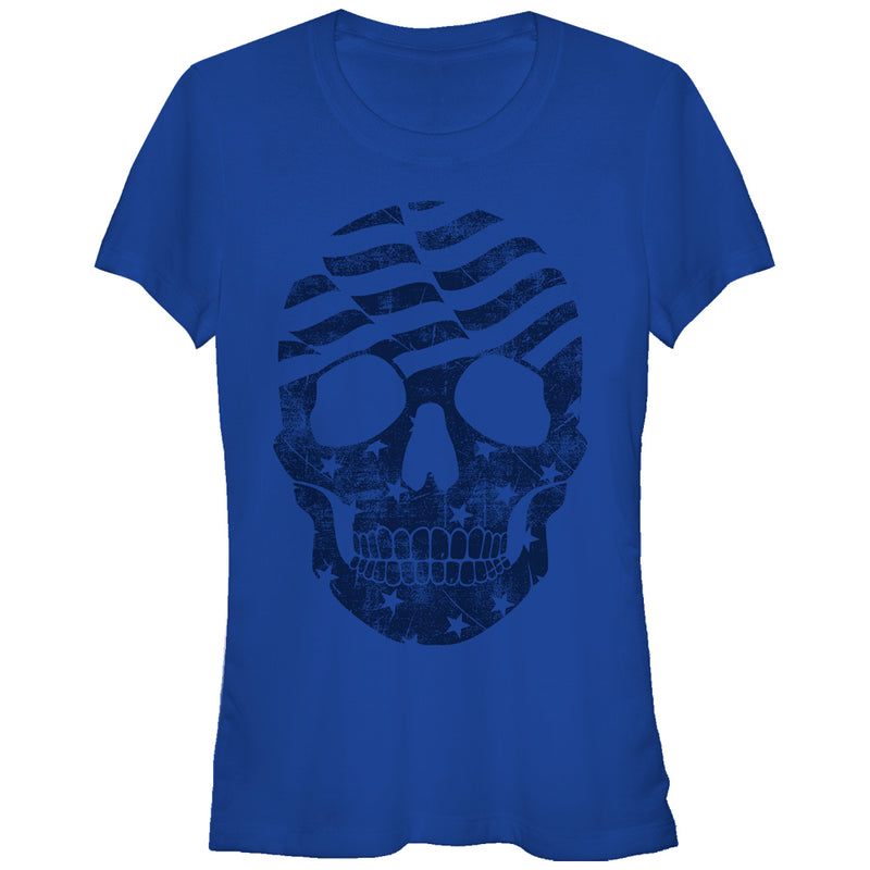 Junior's Lost Gods American Flag Skull T-Shirt