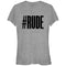 Junior's CHIN UP Hashtag Rude T-Shirt