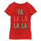 Girl's CHIN UP Christmas Fa La La Text T-Shirt
