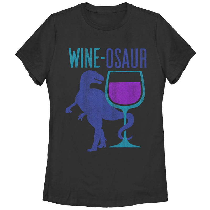 Women's CHIN UP Wine Dinosaur T-Shirt