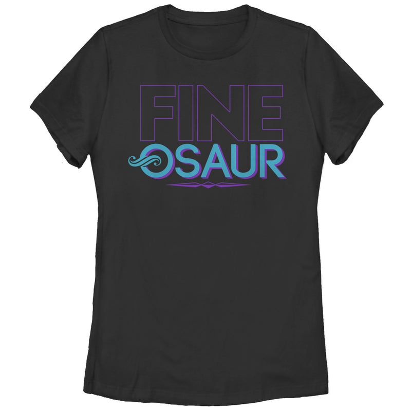 Women's CHIN UP Fine-osaur Dinosaur T-Shirt
