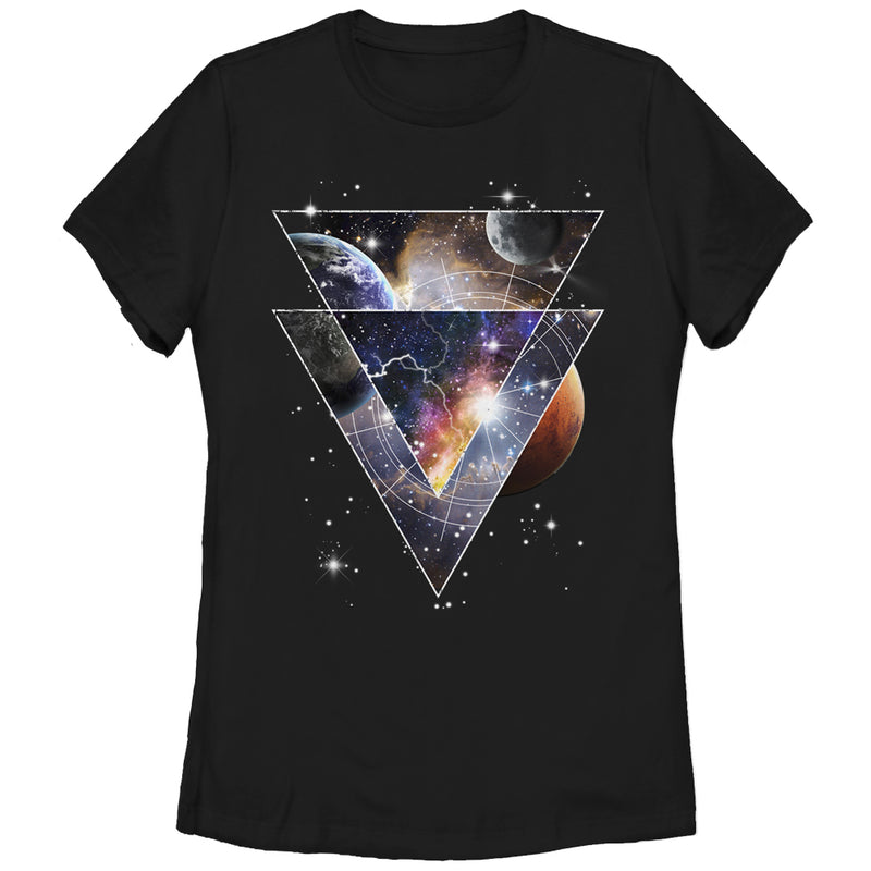 Women's Lost Gods Astro Space Triangles T-Shirt