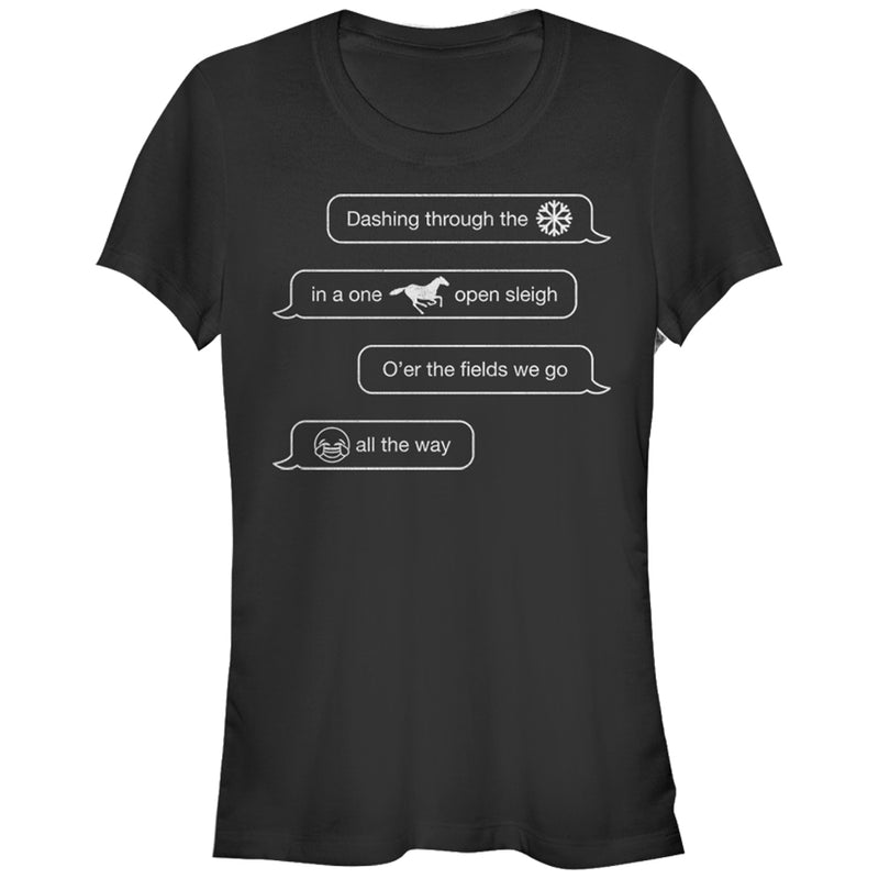 Junior's CHIN UP Christmas Text Messages T-Shirt