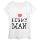 Women's Lost Gods He's My Man Scoop Neck