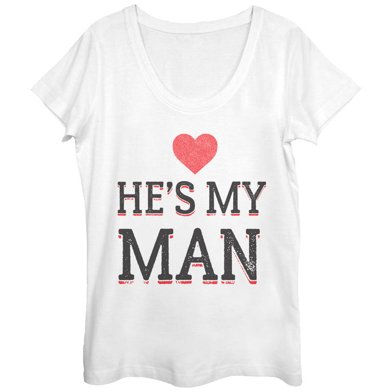 Women's Lost Gods He's My Man Scoop Neck