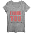 Women's Lost Gods I Love You I Guess Scoop Neck