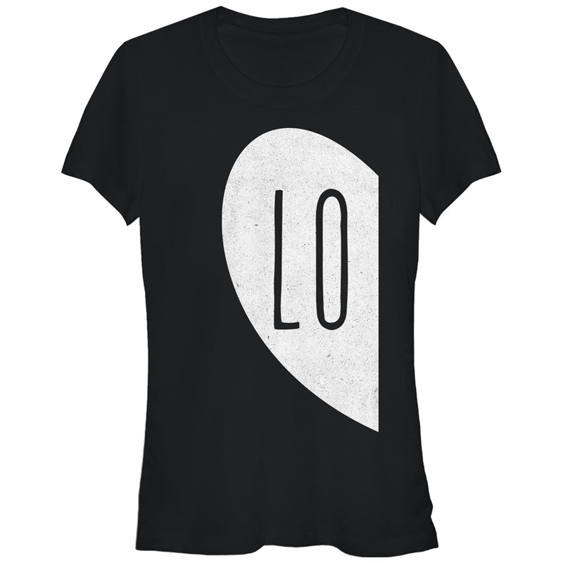 Junior's Lost Gods LO Half Love Heart T-Shirt