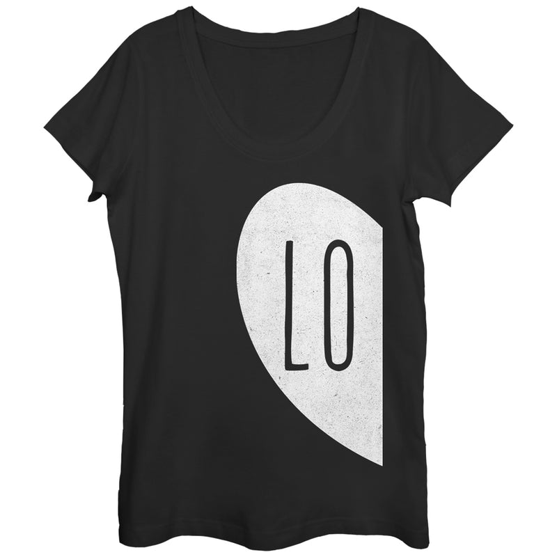 Women's Lost Gods LO Half Love Heart Scoop Neck