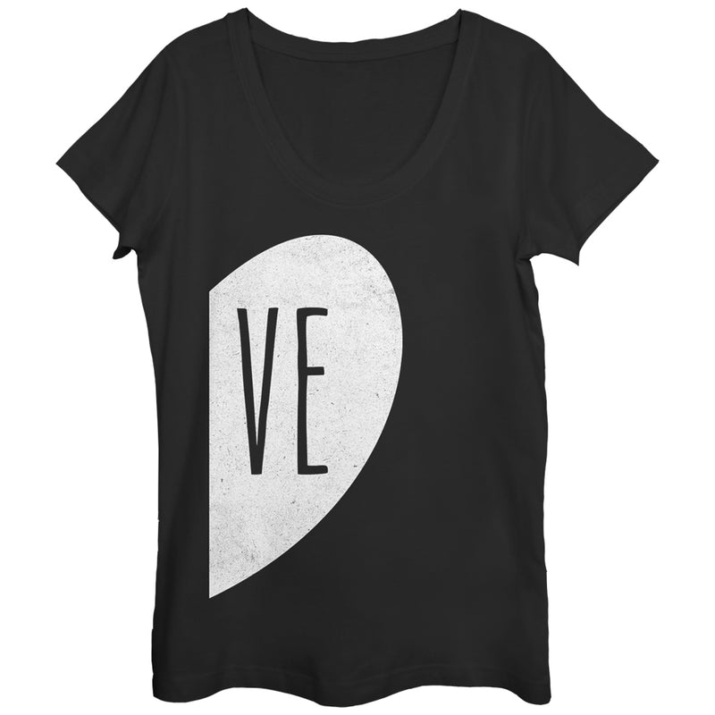 Women's Lost Gods VE Half Love Heart Scoop Neck