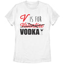 Women's Lost Gods Valentine V is For Vodka T-Shirt