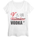 Women's Lost Gods Valentine V is For Vodka Scoop Neck