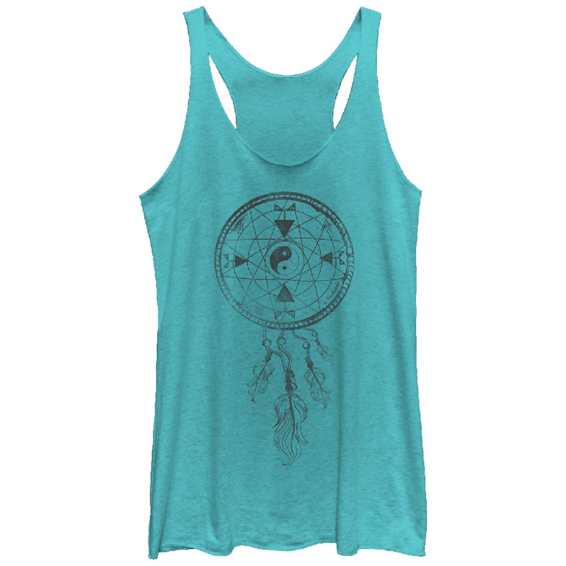 Women's Lost Gods Dream Catcher Yin Yang Racerback Tank Top