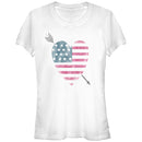 Junior's Lost Gods American Flag Heart T-Shirt