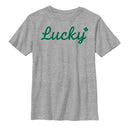Boy's Lost Gods St. Patrick's Day Lucky Cursive T-Shirt