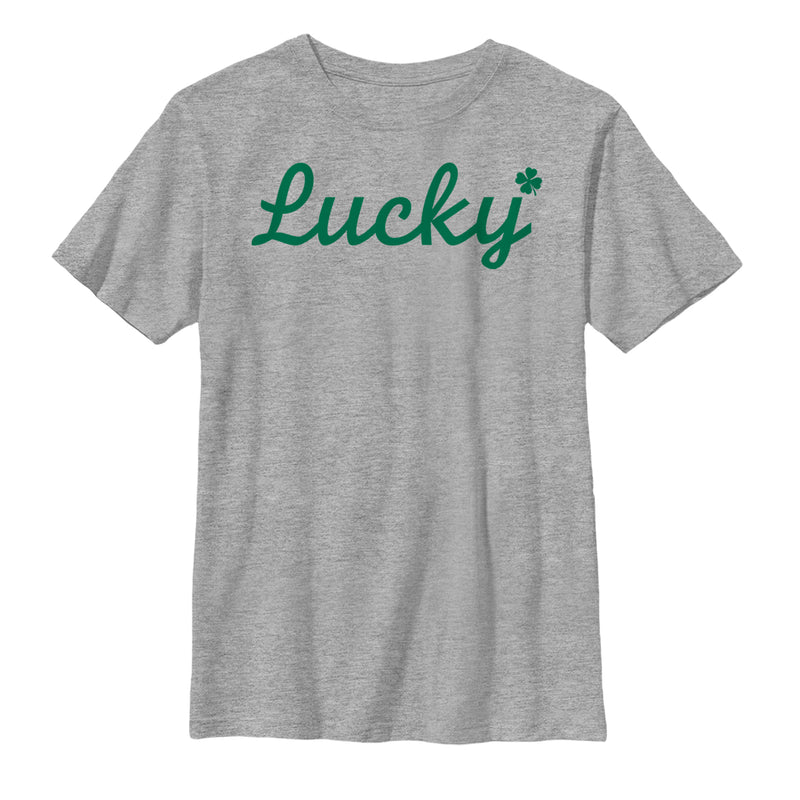 Boy's Lost Gods St. Patrick's Day Lucky Cursive T-Shirt