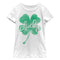 Girl's Lost Gods St. Patrick's Day Lucky Retro Shamrock T-Shirt