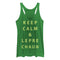 Women's Lost Gods St. Patrick's Keep Calm Leprechaun Racerback Tank Top