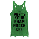 Women's Lost Gods St. Patrick's Party Shamrocks Off Racerback Tank Top