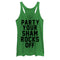 Women's Lost Gods St. Patrick's Party Shamrocks Off Racerback Tank Top