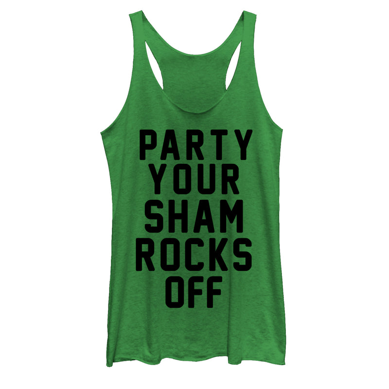 Women's Lost Gods St. Patrick's Party Shamrocks Off Racerback Tank Top