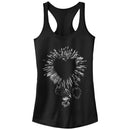 Junior's Lost Gods Heart Fireworks Racerback Tank Top