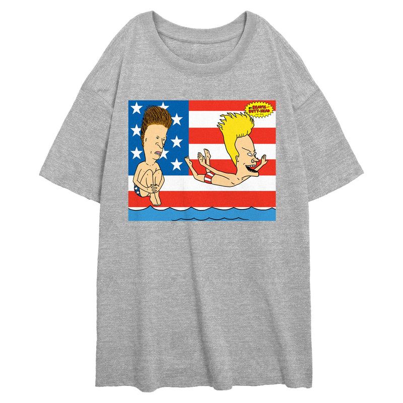 Junior's Beavis and Butt-Head American Beach T-Shirt
