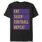 Men's CHIN UP Eat Sleep Football Repeat T-Shirt